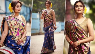 Navratri 2020 Day 5 Colour Blue: Rashami Desai Looks Breathtakingly Gorgeous As She Turns Into ‘UP Ki Beauty’ (View Pics)