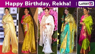 Rekha Birthday Special: Giving Us a Reason to Stare, Reigning That Infinite Love for Six Yards of Elegance, Carving a Niche and Utmost Sophistication!