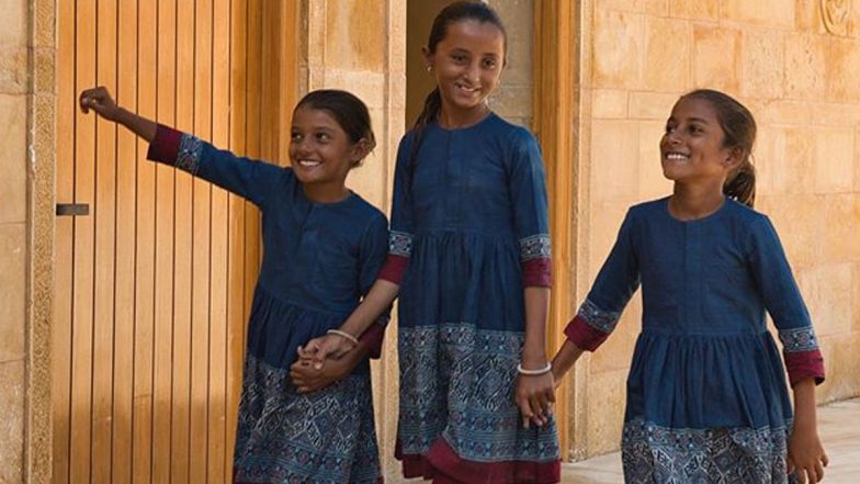 Sabyasachi Mukherjee Designs Ajrakh Block Print Uniforms for Underprivileged Jaisalmer Girls’ School, Twitterati in Praises (See Pictures)