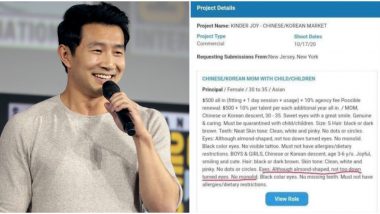 Actor Simu Liu Calls Out Racial Discrimination of Monolid Eyes by New York-Based Paladino Casting Agency Looking For People of Korean/Chinese Descent (Check Tweet)