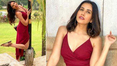 Sonnalli Seygall Is Back to the Chaotic Shoot Life With a Red Hot Thigh-High Slit Gown!