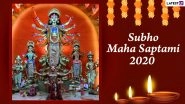 Maha Saptami 2020 Images & Durga Puja HD Wallpapers For Free Download Online: WhatsApp Stickers, Maa Durga GIFs, Facebook Greetings and Messages To Wish Subho Maha Saptami