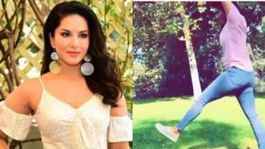 Sunny Leone Does a Perfect Cartwheel, Says ‘Just Being a Kid With the Kids’ (Watch Video)