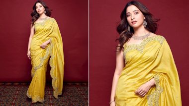 Tamannaah Bhatia Shows Why There Is Gorgeousness in Simplicity With a Yellow Hued Six Yard!