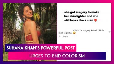 Suhana Khan Reveals She's Been Called 'Ugly', 'Kaali Chudail' Since Age 12; Shah Rukh Khan's Daughter Shares Hate Messages, Says End Colourism