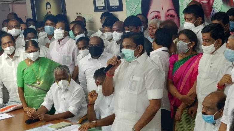 Tamil Nadu Assembly Elections 2021: AIADMK Names Edappadi K Palaniswami as CM Candidate