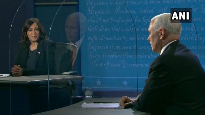 US Vice Presidential Debate 2020: Kamala Harris Blasts Donal Trump Administration's Pandemic Response as the 'Greatest Failure', Says 'Joe Biden Has a Plan to Tackle the COVID-19 Pandemic'
