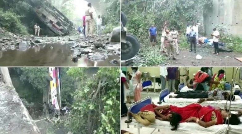 Maharashtra: 5 Dead, 35 Injured After Bus They Were Travelling in Fell Into a Gorge