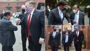 Mike Pompeo & Mark Esper Greet NSA Ajit Doval by Giving Elbow Bumps, View Pics