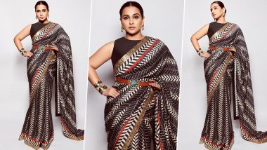 Vidya Balan Drapes a Signature JJ Valaya Saree Worth 1 Lac!