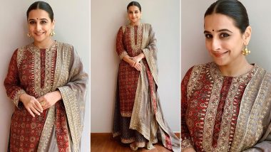 Vidya Balan Notches Up That Signature Ethnic Elegance Yet Again, This Time With the Timeless Ajrakh Print!