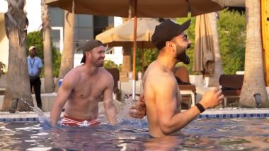 Virat Kohli, AB de Villiers & Other RCB Stars Relax in Pool After High-Voltage Match Against CSK in IPL 2020 (Watch Video)