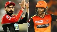 Royal Challengers Bangalore vs Sunrisers Hyderabad, IPL 2020 Toss Report and Playing XI Update: Navdeep Saini, Isuru Udana Return for RCB As David Warner Elects to Bowl First
