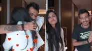 Yuzvendra Chahal's Reaction to Fiancee Dhanashree Verma&rsquo;s Surprise Visit Is Nothing but All Love (Watch Video)
