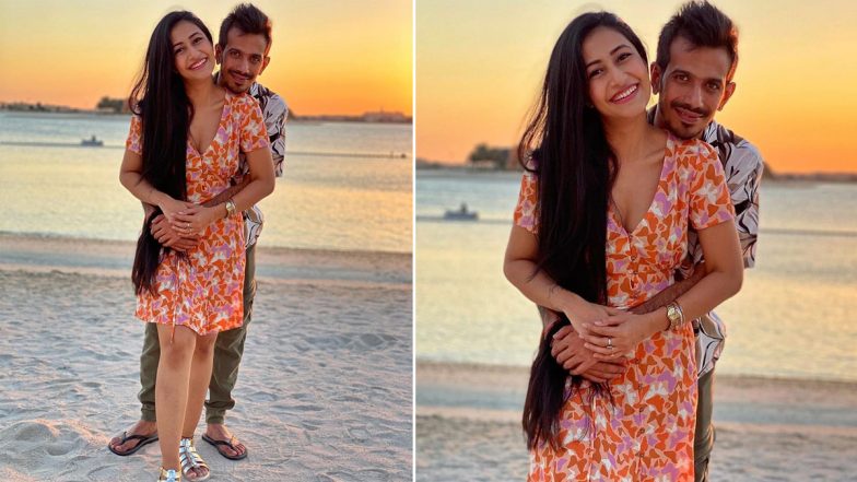 Yuzvendra Chahal and Fiancee Dhanashree Verma’s Romantic Pose on Beach Sparks Meme-Fest Online, Check Out Funny Memes Made on ‘Lovely’ Couple Picture!