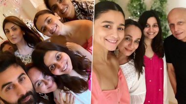 Ranbir Kapoor and Family Join Alia Bhatt as She Celebrates Mother Soni Razdan's Birthday (View Pics)