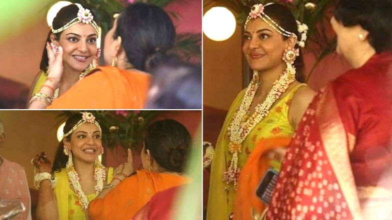 Kajal Aggarwal's a Charming Bride-to-Be, Actress' Pictures from Haldi ...