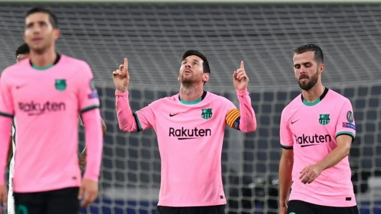 Lionel Messi Takes Barcelona to 2-0 Win Against Juventus in Champions League 2020-21, Scores Most Number of Goals in Group Stage