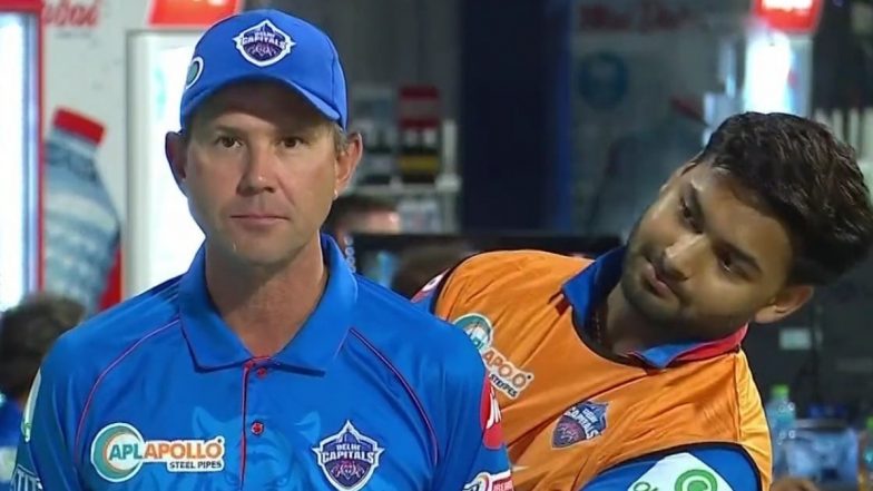 Rishabh Pant Videobombs Delhi Capitals Head Coach Ricky Ponting’s Interview, Netizens React With Funny Memes (Watch Video)