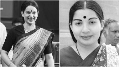 Kangana Ranaut Shares BTS Pics From The Sets Of Thalaivi, Actress’ Uncanny Resemblance To Late Political Leader J Jayalalithaa Will Leave You Amazed