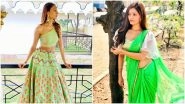 Navratri 2020 Day 7 Colour Green: Rubina Dilaik or Erica Fernandes, Whose Traditional Avatar Will You Like to Ape?