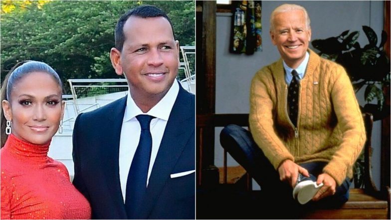 US Presidential Election 2020: Jennifer Lopez, Alex Rodriguez Announce Their Support to Joe Biden For President (Watch Video)