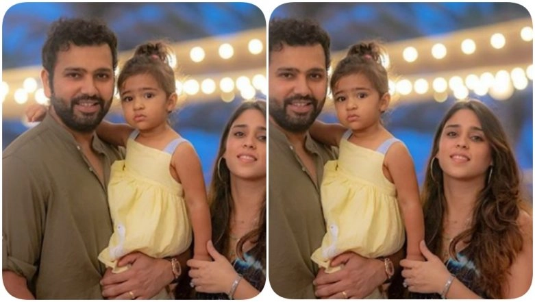 Rohit Sharma Let’s His Hair Down With Daughter Samaira and Wife Ritika Sajdeh 