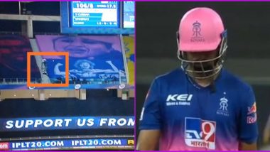 Jaydev Unadkat Ruled Out After Ball Appears to Have Hit Spidercam During RR vs KKR IPL 2020, Twitterati React As Fans Compare it With Gully Cricket Rule