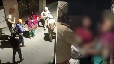 Drunk Woman in Punjab’s Patiala Abuses Cops, Creates Ruckus on Street Late at Night; Video of Incident Goes Viral on Social Media