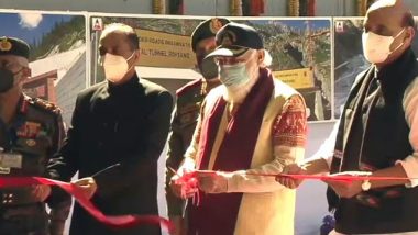 PM Narendra Modi Inaugurates Atal Tunnel at Rohtang in Himachal Pradesh, Says It Will Give New Strength to India’s Border Infrastructure