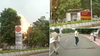 Odisha Fire: Blaze Breaks Out at Petrol Pump Near Raj Bhawan in Bhubaneswar, 3 Injured