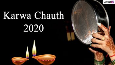 Happy Karwa Chauth 2020 Greetings & HD Images: WhatsApp Stickers, GIFs, Romantic Messages, Quotes and SMS to Send Your Partner on Karva Chauth