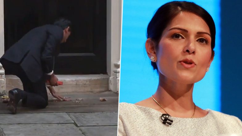Diwali 2020 in UK: Rishi Sunak Decorates Downing Street With Diyas and Rangoli, Priti Patel Pitches For Online Deepavali Celebrations Amid COVID-19 (Watch Videos)