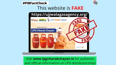 'Ujjawala Gas Agency' Website Offering LPG Distributorship on Behalf of PSU Oil Marketing Companies? PIB Fact Check Reveals Truth Behind Fake Website
