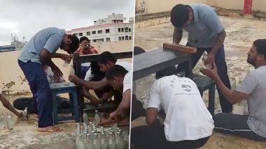 Prabhakar Reddy, Martial Arts Expert from Nellore, Sets Guinness World Record, Removes 68 Bottle Caps in a Minute with Head (Watch Video)