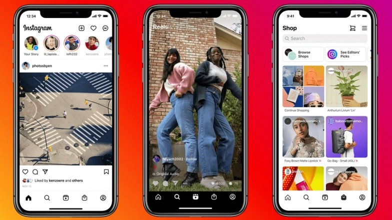 Facebook Owned Instagram Gets Reels & Shop Tabs on Home Screen