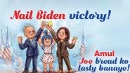 &lsquo;Nail Biden Victory!&rsquo; Amul&rsquo;s Topical Ad Celebrates Joe Biden & Kamala Harris&rsquo; Victory in the US Presidential Election 2020 & the Pic is As Quirky As Always!