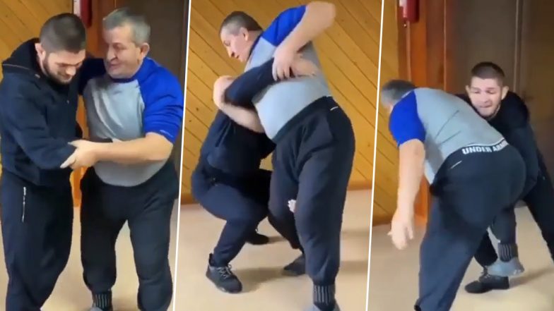 Khabib Nurmagomedov Shares Nostalgic Wrestling Video With His Father Abdulmanap, Former UFC Fighter Writes Touching Caption