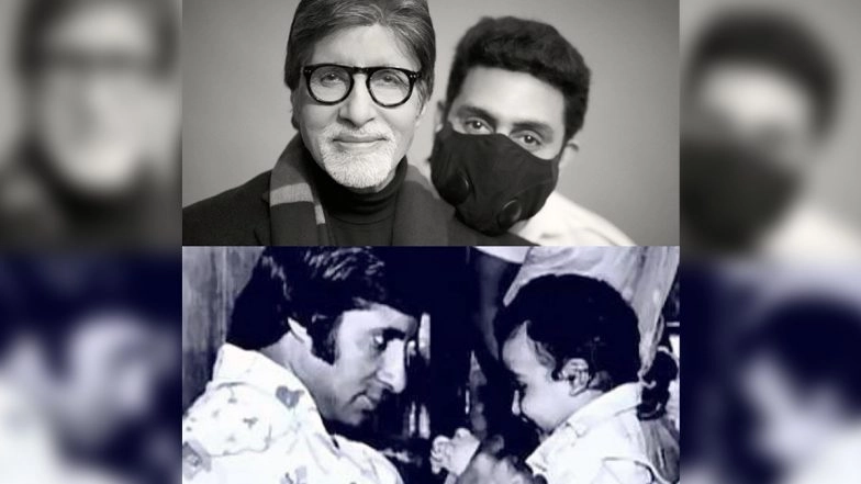 Amitabh Bachchan Shares a ‘Then and Now’ Photo With Son Abhishek Bachchan and It Is Adorable (See Pic)