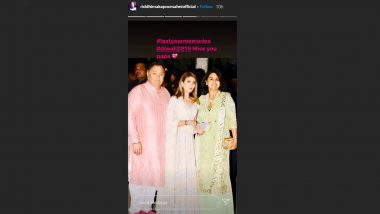 Riddhima Kapoor Sahni Remembers Her Father Rishi Kapoor Ahead Of Diwali, Shares A Pic From Last Year’s Celebration