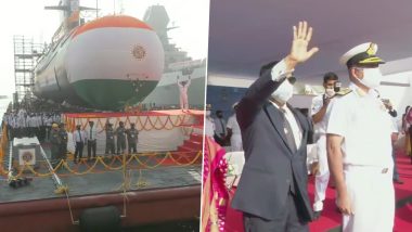 INS Vagir, Fifth Scorpene-Class Submarine Under Project 75, Launched by MoS Defence Shripad Naik Through Video Conferencing