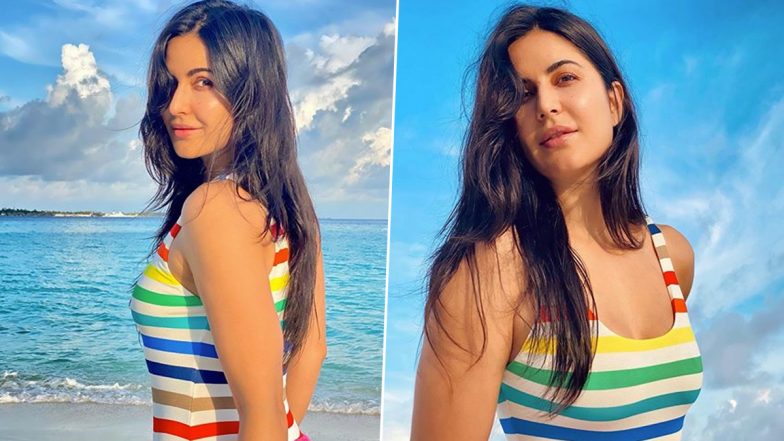 Katrina Kaif Says It's Amazing to Be in Maldives for Shoot, Actress Hits the Beach in Great Mood (See Pics)