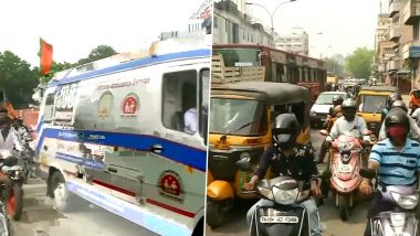 'Vetri Val Yatra' by Tamil Nadu BJP Chief Causes Traffic Jam in Chennai, Ambulance Gets Stuck for Half-An Hour (Watch Video)