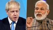 PM Narendra Modi Speaks to Boris Johnson on Defence, Climate Change, COVID-19, Tweets 'Discussed Ambitious Roadmap for India-UK Ties'