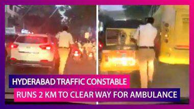 Hyderabad Traffic Constable Is A 'Hero': G Babji Runs 2 km To Clear Way For Ambulance; Gets Applauded By Netizens & Hyderabad Police Commissioner