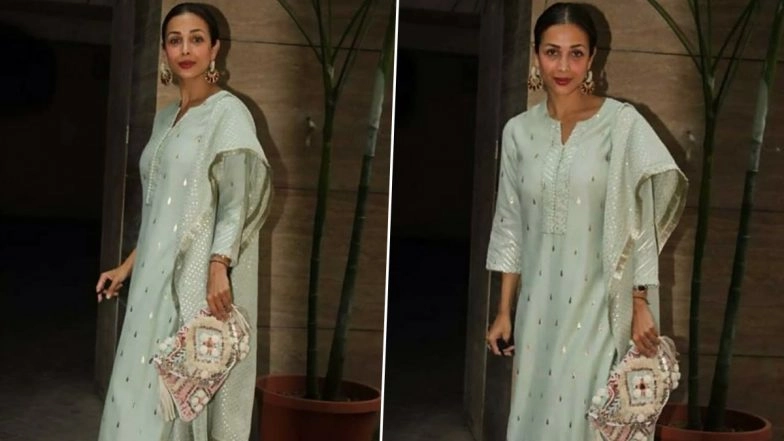 Diwali 2020: Malaika Arora's Sea Green Suit is all About Embracing Minimalist Fashion this Festive Season (View Pics)