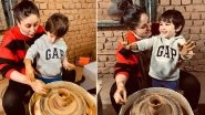 Kareena Kapoor Khan and Taimur Ali Khan&rsquo;s Pottery Time From Dharamkot Is Full of Mud and Masti (Watch Video)