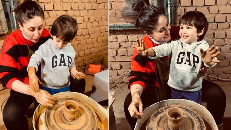 Kareena Kapoor Khan and Taimur Ali Khan’s Pottery Time From Dharamkot Is Full of Mud and Masti (Watch Video)