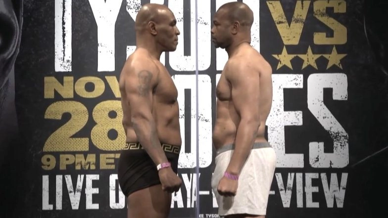 How to Watch Mike Tyson vs Roy Jones Jr Boxing Match Live Streaming Online in IST? Get Free TV Channel Telecast Details of Exhibition Fight in India