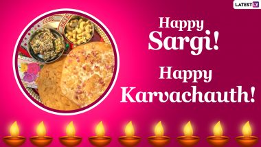 Happy Sargi Greetings & Karwa Chauth 2020 HD Images to Send Early Morning: WhatsApp Stickers, Facebook Greetings, Instagram Stories, Wallpapers, GIFs, Messages and SMS to Share on Karva Chauth Vrat